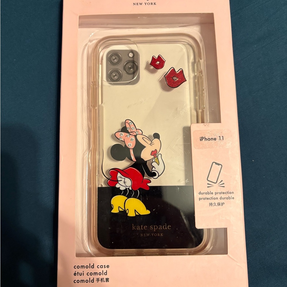 kate spade iPhone 11 Case - Clear with Red and Black Design